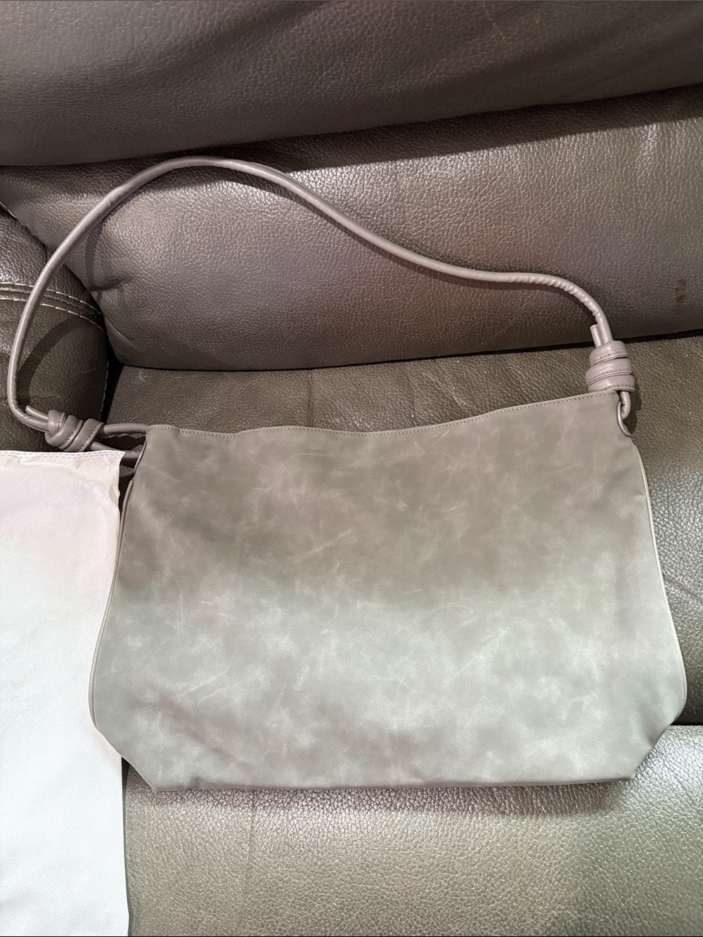 8 other reasons charcoal shoulders bag with duster